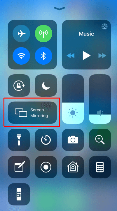 Hisense TV AirPlay - Tap the Screen Mirroring Icon