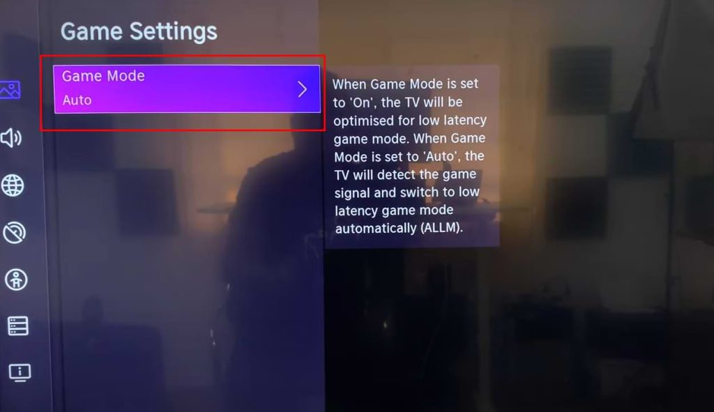 Game Mode on Hisense TV - Enable the Game Mode