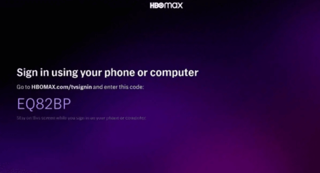 HBO Max on Hisense TV - Activation Code