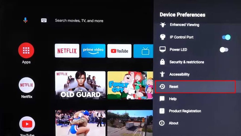 How to Reset Hisense TV - Select Reset