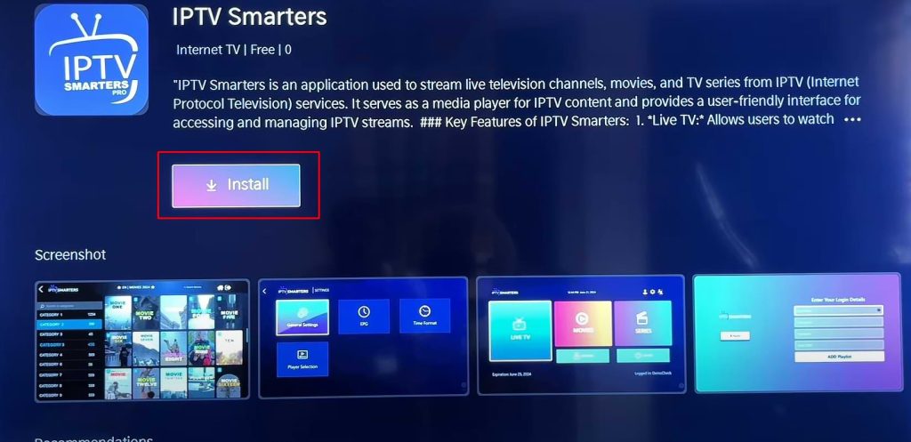 IPTV on Hisense Smart TV - Tap Install