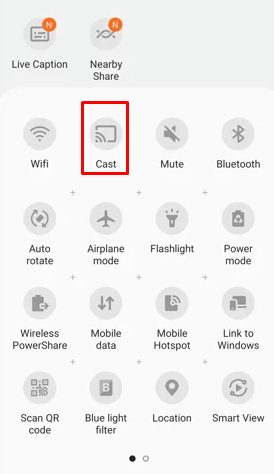 Tap the Cast Icon